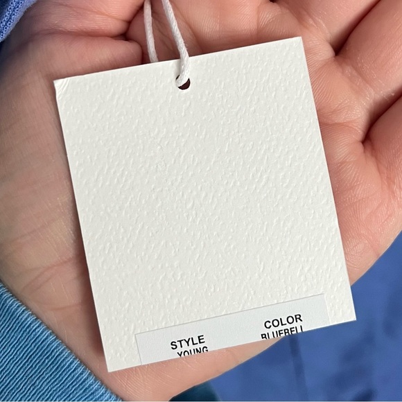 LA Relaxed • NWT Blue Tie Back Short Sleeve Dress - Picture 5 of 6